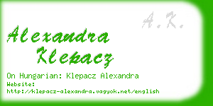 alexandra klepacz business card